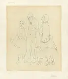 Famille des Saltimbanques by Pablo Picasso, Um 1960, Vernis mou auf Japan, sold Dec 2016