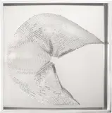 Heinz Mack, Flügelobjekt, 1973, Aluminum-Waben in verchromter Edelstahlwanne, hinter Glas mit verchromten Messingrahmen