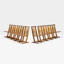 George Nakashima, Set of ten Conoid chairs