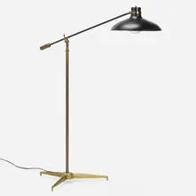 Floor lamp by Modern, c. 2000, brass, enameled brass and aluminum, sold Sep 2024