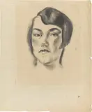 Friedl Dicker-Brandeis, Frauenporträt, Um 1922, Kohle und Bleistift auf Papier