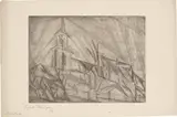 Lyonel Feininger, Teltow I, 1914, Kaltnadel auf Papier