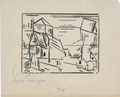 Possendorf by Lyonel Feininger, 1923, Holzschnitt auf dünnem Japan-Bütten, sold Feb 2025