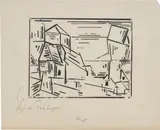 Lyonel Feininger, Possendorf, 1923, Holzschnitt auf dünnem Japan-Bütten
