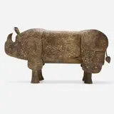 1970s, Rhinoceros bar cabinet, painted composite over steel