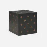 Edward Wormley, Parquetry cube, model 5976A, lacquered wood, mahogany parquetry
