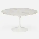 Eero Saarinen, Tulip dining table, model 174M, lacquered steel, lacquered wood, marble
