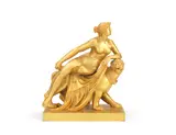 late 19th century gilt bronze model of Ariadne and the Panther by Johann Heinrich von Dannecker, gilt bronze, sold Dec 2016