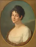 Austrian School, Portraits of ladies, within painted ovals