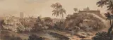 William Taverner, The outskirts of an Italian town, watercolour