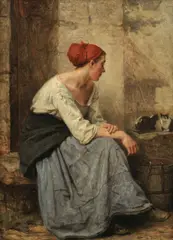 Eugene Feyen, Contemplation, oil on canvas