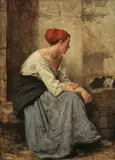 Eugene Feyen, Contemplation, oil on canvas