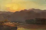 Alfred de Breanski Snr, Summer's evening, Llyn Gwynant, North Wales, oil on canvas