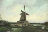 Landscape with windmill by Dutch School, oil on canvas, offered Dec 2016