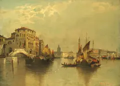 Karl, View of Venice, oil on canvas