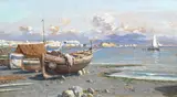 Giuseppe Carelli, The Bay of Naples; An Italian landscape, a pair
