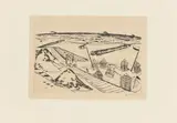 Max Beckmann, Strand, 1922, Kaltnadel auf Velin