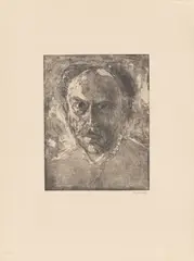 Emil Nolde, E. N. (Selbstporträt), 1908, Aquatintaradierung auf leichtem Karton
