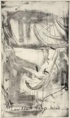 Geld oder Kultur by Albert Oehlen, 1986, Kaltnadel und Monotypie auf Velin, sold Jun 2010