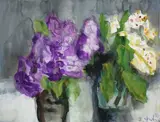 Flieder- und Kastanienblüten by Klaus Fußmann, 1994, Aquarell auf Velin, sold May 2011