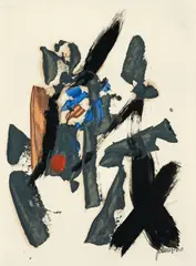 Ohne Titel by Fritz Winter, 1960, Öl auf Papier, sold May 2011