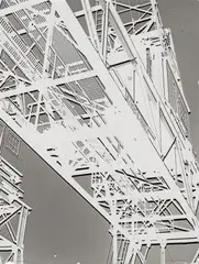 Crane by Andreas Feininger, 1933, Vintage. Bromsilbergelatineabzug, Solarisation, sold Nov 2010