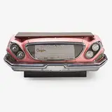Contemporary, Designer illuminated bar/console table, constructed from the grill, headlights, and front bumper of a 1962 Chrysler Newport