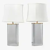 Karl Springer, Pair of Oval table lamps, Karl Springer, Ltd