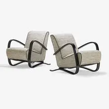 Jindrich Halabala, Two lounge chairs, Czechoslovakia