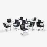 Set of twelve Brno chairs by Ludwig Mies van der Rohe, Germany / USA, sold Sep 2019