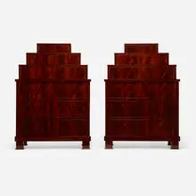 Giorgio Collection, Cabinets, pair, c. 1995, mahogany