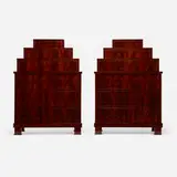 Giorgio Collection, Cabinets, pair, c. 1995, mahogany