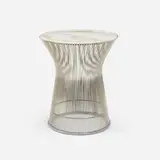 Warren Platner, Occasional table, chrome-plated steel, marble