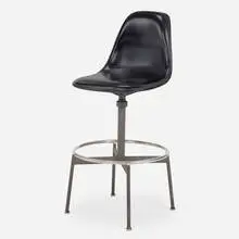 Charles and Ray Eames, Drafting stool, model 622NS, 1957 / 1974, Naugahyde, aluminum, steel