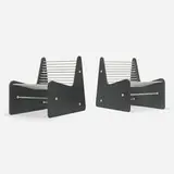 Michael Boyd, Little Mountain chairs, pair, 2013, composite, enameled aluminum