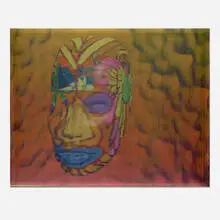 Ed Paschke, No Fumare, Por Favore (PHSCologram), 1997, Mylar, acrylic