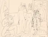 Les Trois Femmes et le Torero by Pablo Picasso, 1954, Lithographie auf Velin, sold Dec 2012