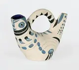 Spanish Pitcher by Pablo Picasso, 1954, Keramik, engobiert und innen glasiert. Höhe: 20,5 cm (8 ⅛ in.), sold Dec 2012