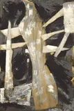 Otto Greis, Desastros, 1956, Collage und Mischtechnik auf Holz
