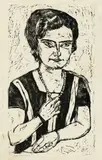 Max Beckmann, Bildnis Frau H.M. (Naila), 1923, Holzschnitt auf Velin