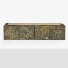 Paul Evans, Custom Sculptured Metal cabinet, Paul Evans Studio