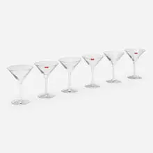 Baccarat, Martini glasses, set of six, glass