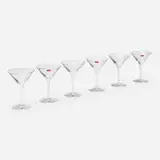Baccarat, Martini glasses, set of six, glass