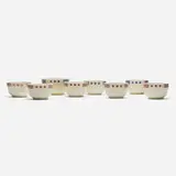 Hall China Company, Cereal bowls, set of eight, glazed porcelain