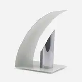 Contemporary, Table lamp, enameled aluminum, stainless steel