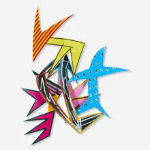John Keppelman, Jonga, mixed media, painted corrugated aerospace metal