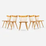 Paul McCobb, Planner Group dining chairs model 1531, set of five, c. 1950, maple