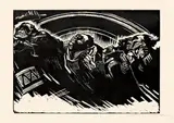Die Freiwilligen by Käthe Kollwitz, 1922, Holzschnitt auf Japan, sold Nov 2011