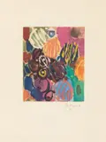 Ernst Wilhelm Nay, Farbaquatinta 1963 - 1 (NOR), 1963, Farbaquatinta auf Rives-Velin