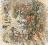 Bernard Schultze, Ohne Titel, 1957, Gouache, Tusche, Deckweiß und Pastellkreide auf Bütten